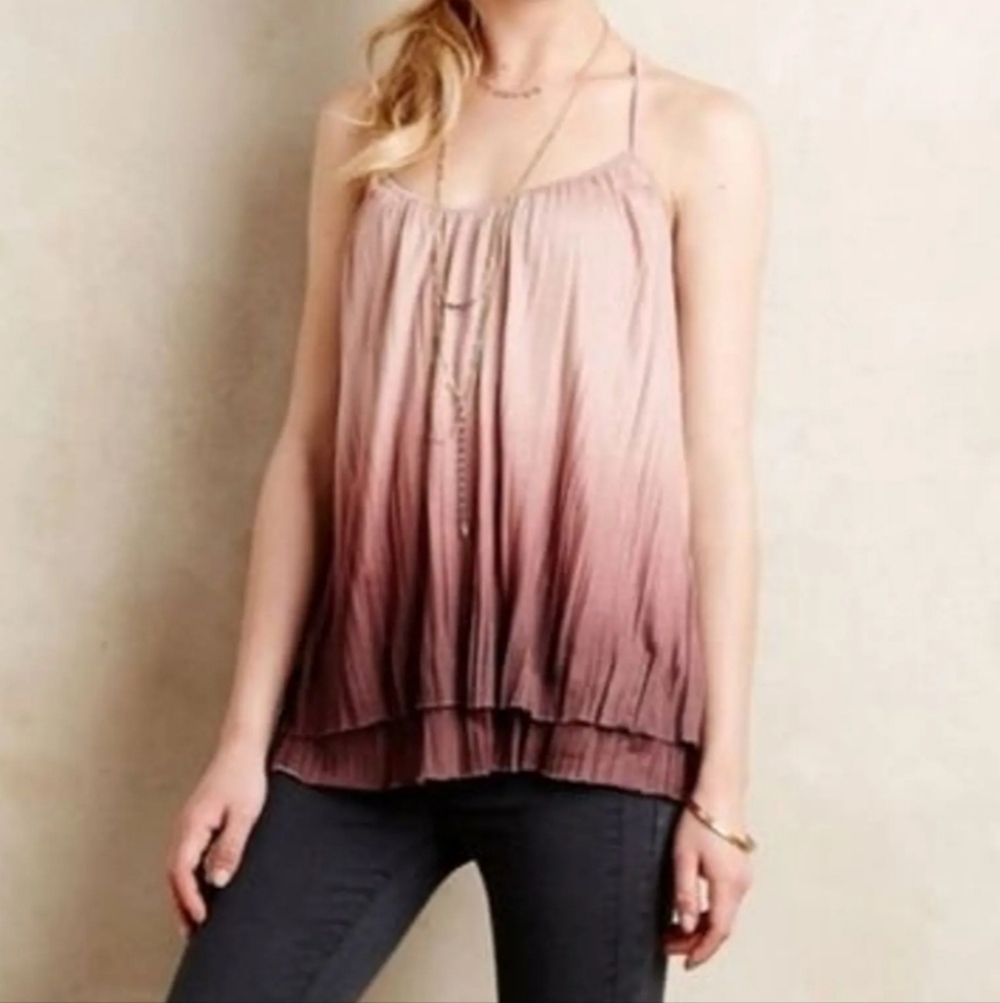 Akemi + Kin Anthropologie Ombre Flowy Tank Top Twist Back Size XS